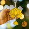 10 Ct. Lotus Hangings for Home Decor, Lotus Backdrop Hanging, Lotus Cutout, Pooja Decor, Diwali Decoration, Wedding, Diwali Decor, Wall Decor,
